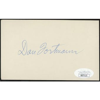 Dan Fortmann Autographed Index Card JSA RR77115 (Reed Buy)