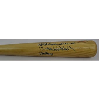Brooks Robinson/Red Schoendienst/Jim Bunning Autographed Rawlings Baseball HOF Bat JSA RR92018 (Reed Buy)
