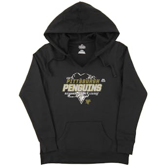 Pittsburgh Penguins Majestic Black Attacking Line Fleece Hoodie (Womens Large)