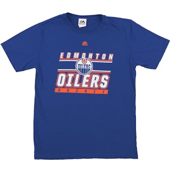 Edmonton Oilers Majestic Blue Defenseman Performance Tee Shirt (Adult Large)