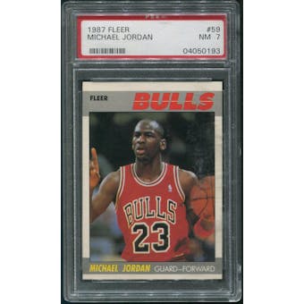 1987/88 Fleer Basketball #59 Michael Jordan PSA 7 (NM)