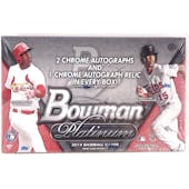 2014 Bowman Platinum Baseball Hobby Box (Reed Buy)