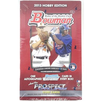 2013 Bowman Baseball Hobby Box (Reed Buy)