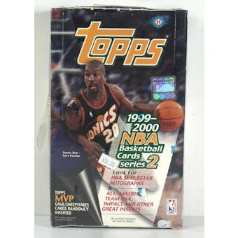 1999/00 Topps Series 2 Basketball Hobby Box (torn shrink wrap) (Reed Buy)