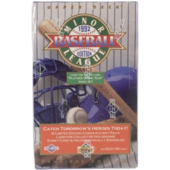 1992 Upper Deck Minor League Baseball Hobby Box