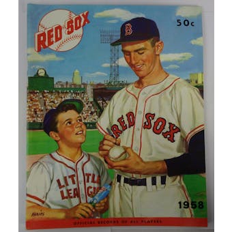 1958 Red Sox Official Records of All Players Magazine (Reed Buy)