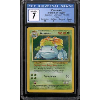 Pokemon Base Set Unlimited Venusaur 15/102 CGC 7