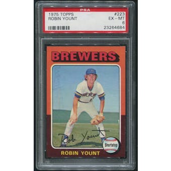 1975 Topps Baseball #223 Robin Yount Rookie PSA 6 (EX-MT)