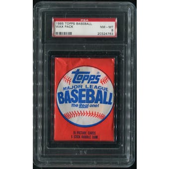 1985 Topps Baseball Wax Pack PSA 8 (NM-MT)