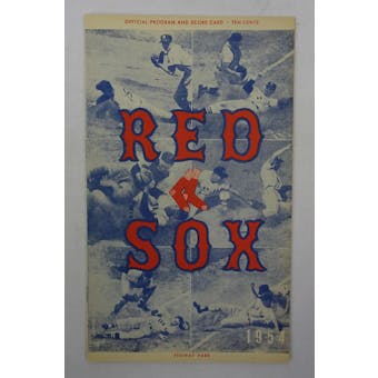 1954 Boston Red Sox Official Score Card vs New York Giants (Unmarked) (Reed Buy)