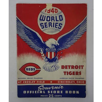 1940 World Series Official Score Book Cincinnati Reds vs Detroit Tigers (Unmarked) (Reed Buy)