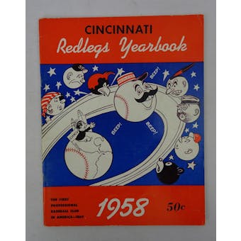 1958 Cincinnati Redlegs Official Yearbook 50-Cents (Reed Buy)