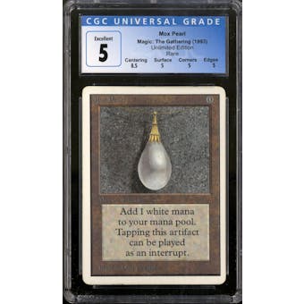 Magic the Gathering Unlimited Mox Pearl CGC 5 SP/MP