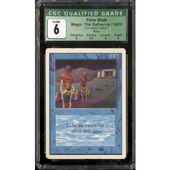 Magic the Gathering Unlimited Time Walk CGC 6 SP/MP INKED