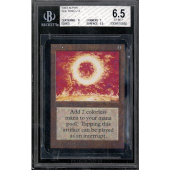 Magic the Gathering Alpha Sol Ring BGS 6.5 (8, 7, 7, 5.5) MODERATE PLAY (MP)