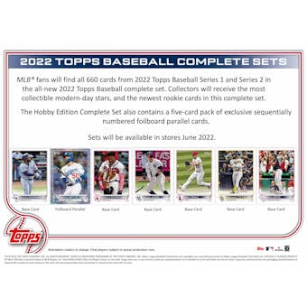 2022 Topps Factory Set Baseball Hobby (Box) (Presell)