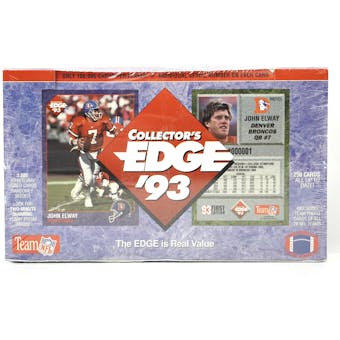 1993 Collector's Edge Football Hobby Box (Reed Buy)