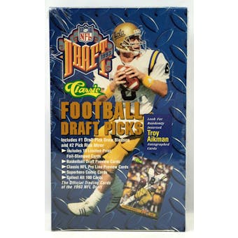 1993 Classic Draft Picks Football Hobby Box (Reed Buy)