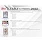 2022 Topps Clearly Authentic Baseball Hobby 20-Box Case