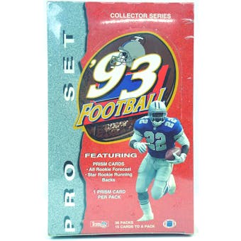 1993 Pro Set Football Hobby Box (Reed Buy)