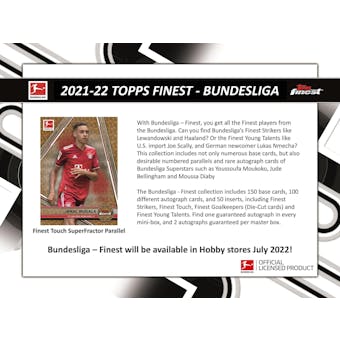2021/22 Topps Finest Bundesliga Soccer Hobby Box (Presell)