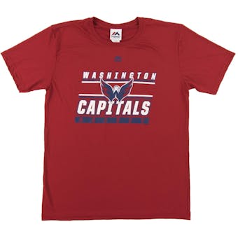 Washington Capitals Majestic Red Defenseman Performance Tee Shirt (Adult X-Large)