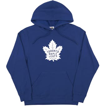 Toronto Maple Leafs Majestic Blue Felt Tek Patch Dual Blend Fleece Hoodie