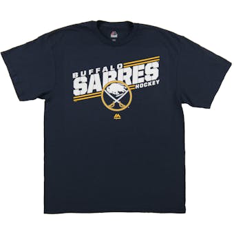 Buffalo Sabres Majestic Navy Home Ice Advantage Tee Shirt (Adult Small)