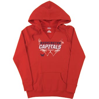 Washington Capitals Majestic Red Attacking Line Fleece Hoodie (Womens X-Large)