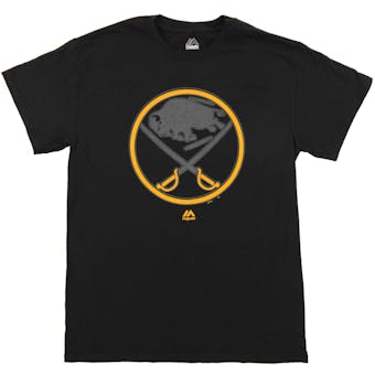 Buffalo Sabres Majestic Black Game Reflex Tee Shirt (Adult Large)