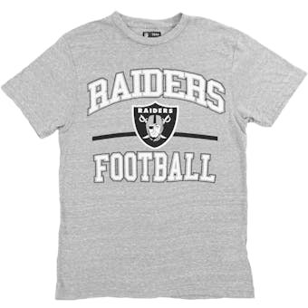 Oakland Raiders Majestic Gnarly Gray Victory Gear VI Tee Shirt (Adult X-Large)