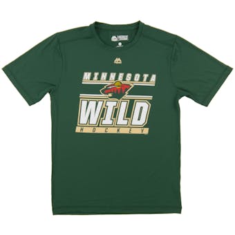 Minnesota Wild Majestic Green Defenseman Performance Tee Shirt (Adult Small)