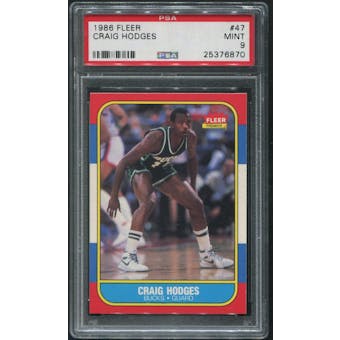 1986/87 Fleer Basketball #47 Craig Hodges Rookie PSA 9 (MINT)
