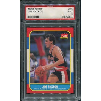 1986/87 Fleer Basketball #85 Jim Paxson PSA 9 (MINT)