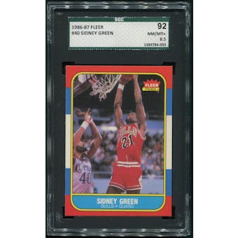 1986/87 Fleer Basketball #40 Sidney Green SGC 8.5 (NM-MT+)