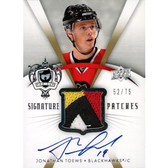 2007/08 Upper Deck The Cup Jonathan Toews Patch Auto Card #SP-TO 52/75