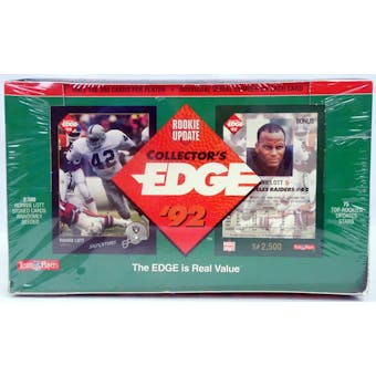 1992 Collector's Edge Rookie Update Football Wax Box (Reed Buy)