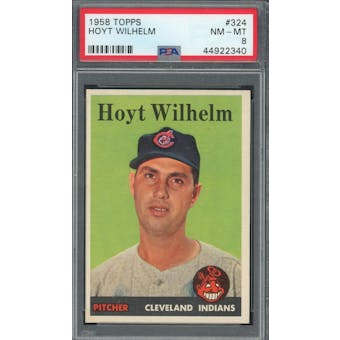 1958 Topps #324 Hoyt Wilhelm PSA 8 *2340 (Reed Buy)