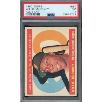 1960 Topps #554 Willie McCovey AS PSA 7 *6742 (Reed Buy)
