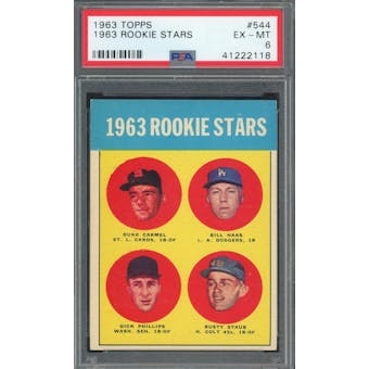 1963 Topps #544 Rookie Stars PSA 6 *2118 (Reed Buy)
