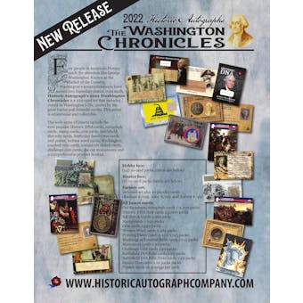2022 Historic Autographs The Washington Chronicles Factory Set 10-Box Case