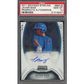 2011 Bowman Sterling #BSPJB Javier Baez Prospects Autograph PSA 10 *8247 (Reed Buy)