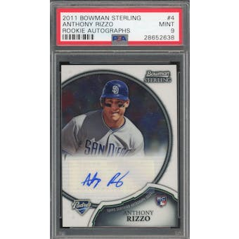2011 Bowman Sterling #4 Anthony Rizzo Rookie Autographs PSA 9 *2638 (Reed Buy)