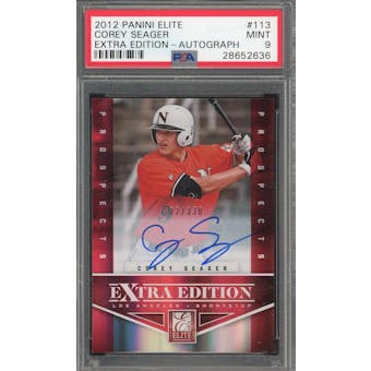 2012 Panini Elite Extra Edition #113 Corey Seager Autograph #/330 PSA 9 *2636 (Reed Buy)