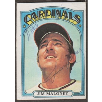 1972 Topps Baseball #645 Jim Maloney Signed in Person Auto