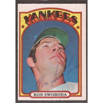 1972 Topps Baseball #8 Ron Swoboda Signed in Person Auto