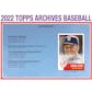 2022 Topps Archives Baseball 7-Pack Blaster Box