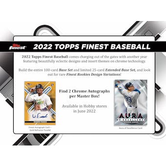 2022 Topps Finest Baseball Hobby Box (Presell)