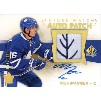 2016/17 Upper Deck SP Authentic Mitch Marner Patch Auto Card #148 053/100