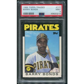 1986 Topps Traded Baseball #11T Barry Bonds Rookie PSA 9 (MINT)